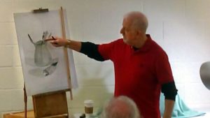 Bob Huckestein demonstrates his drawing techniques for ESAL