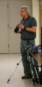 Bob Sudy speaking on macophotography, Nov. 2016.